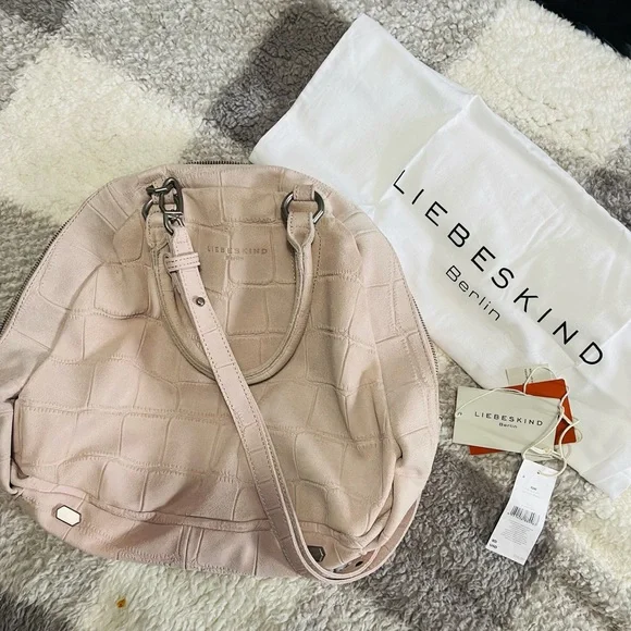 Liebeskind Berlin handbag - leather suede, pale pink - Picture 1 of 5